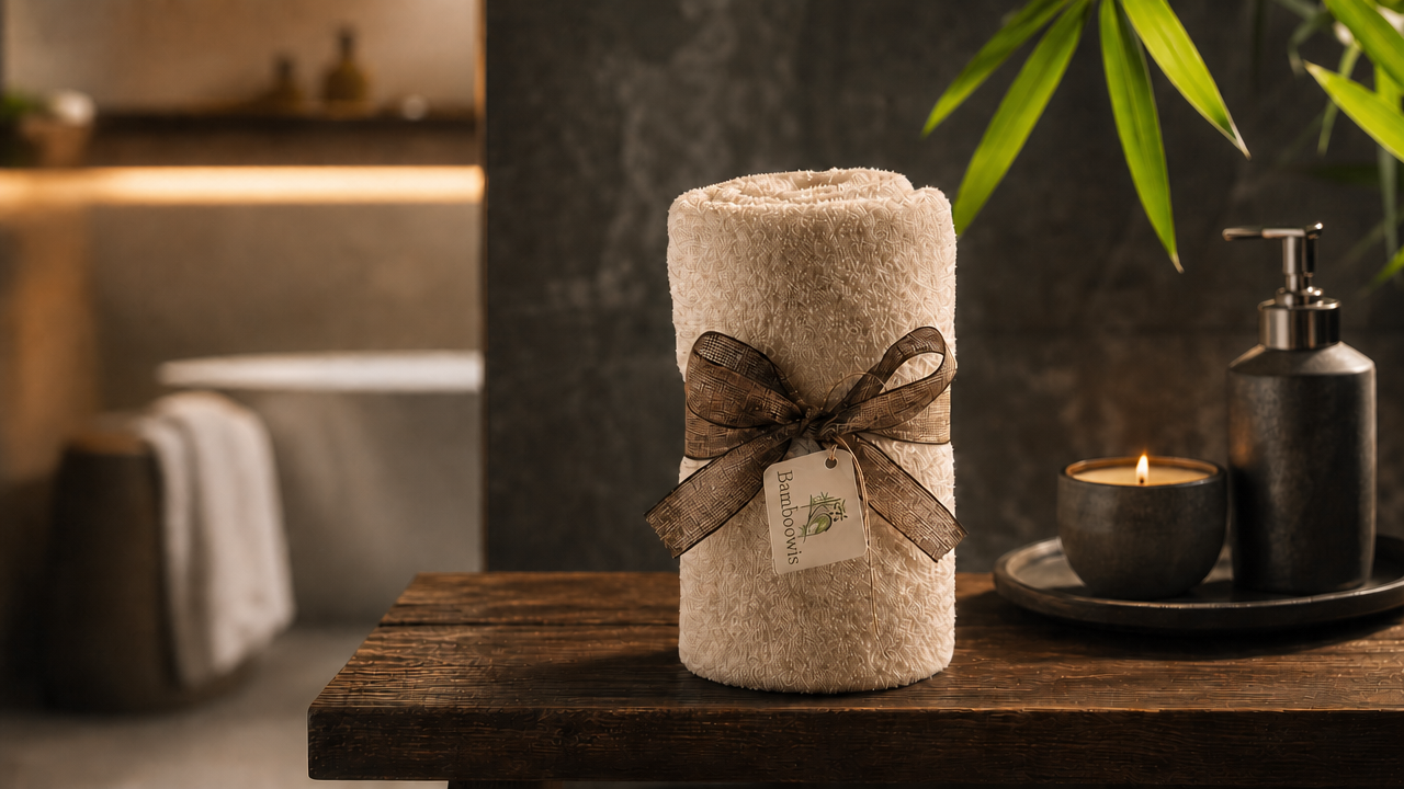 Oversized bamboo bath towels